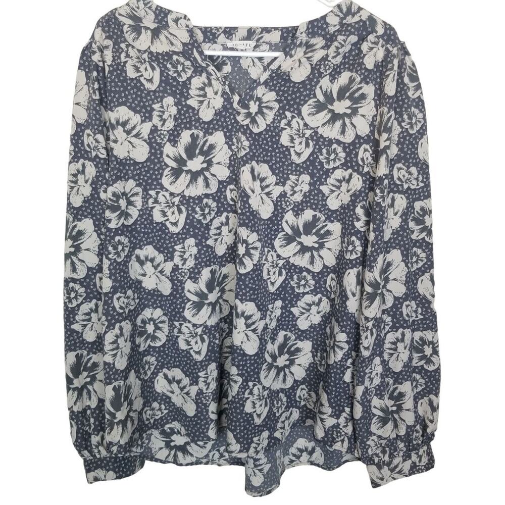 Anthropologie Jodifl Womens Floral Tunic Sz L Boho Hippie Dark Romantic Cottage
